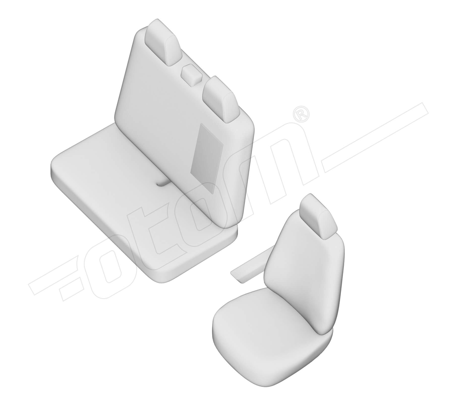 Stoelhoezen Peugeot Boxer 2007-2019, set van 3