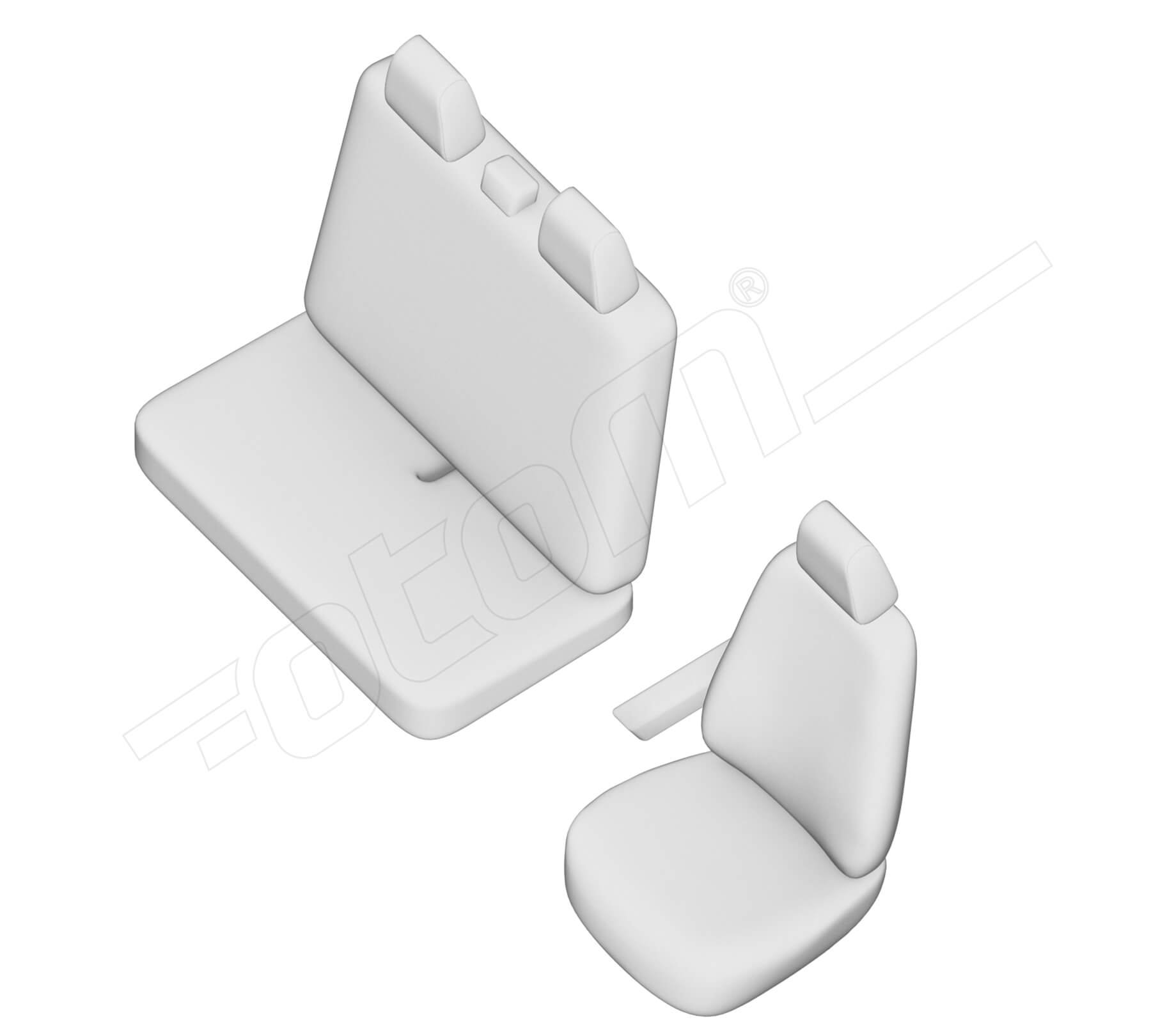 Stoelhoezen Peugeot Boxer 2007-2019, set van 3