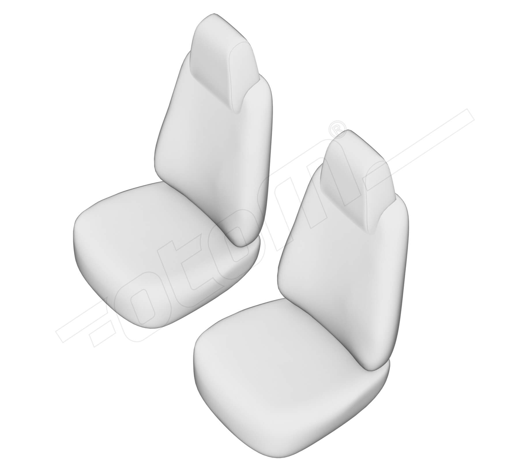 Stoelhoezen Peugeot 107 2005-2014, set van 2