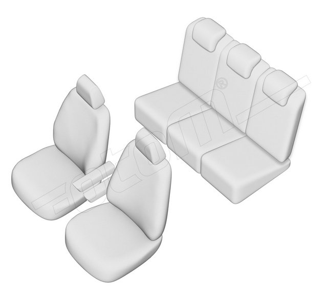 Stoelhoezen Peugeot Partner Tepee 2019-heden, set van 5