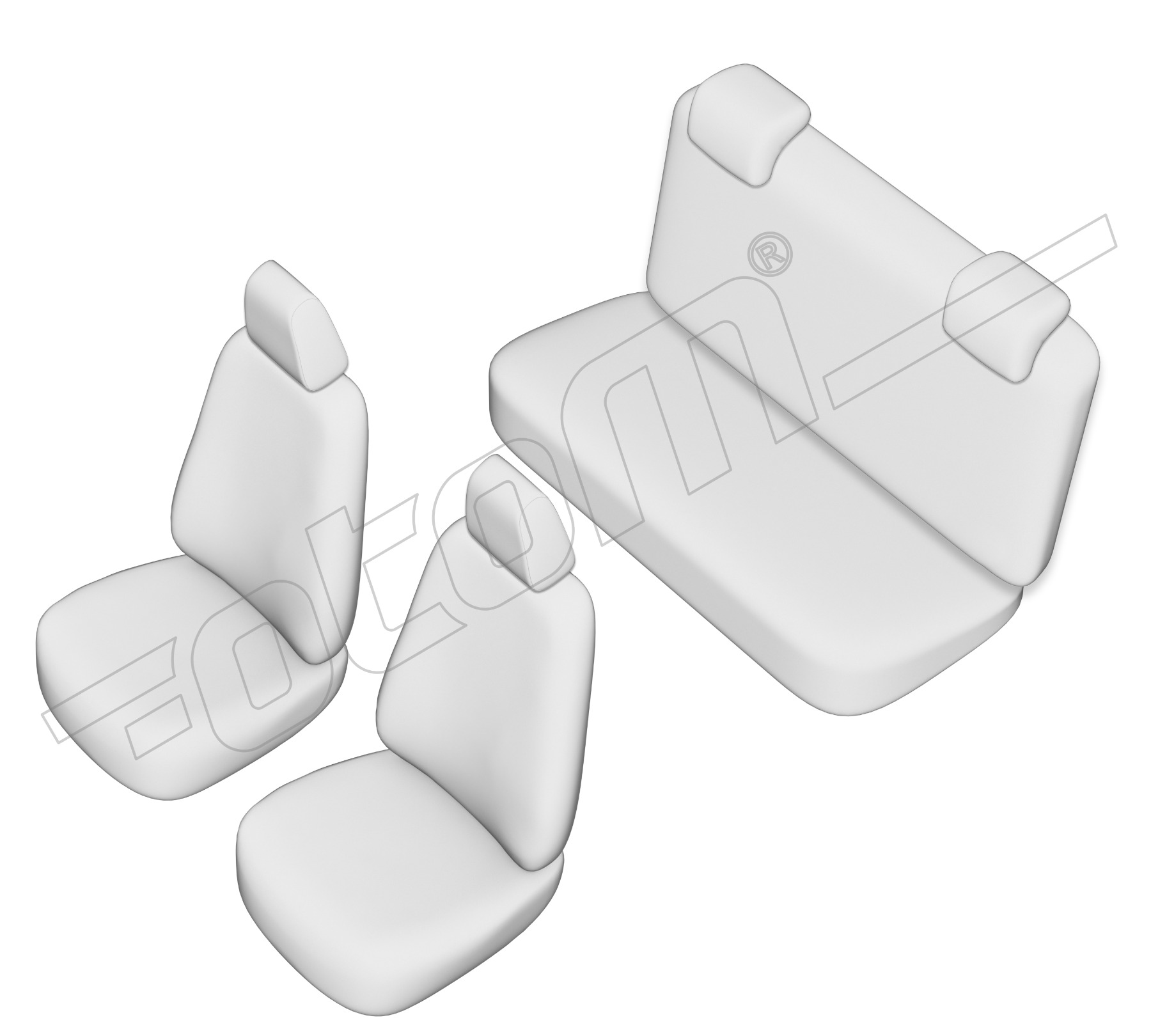 Stoelhoezen Peugeot RCZ 2010-2016, set van 5