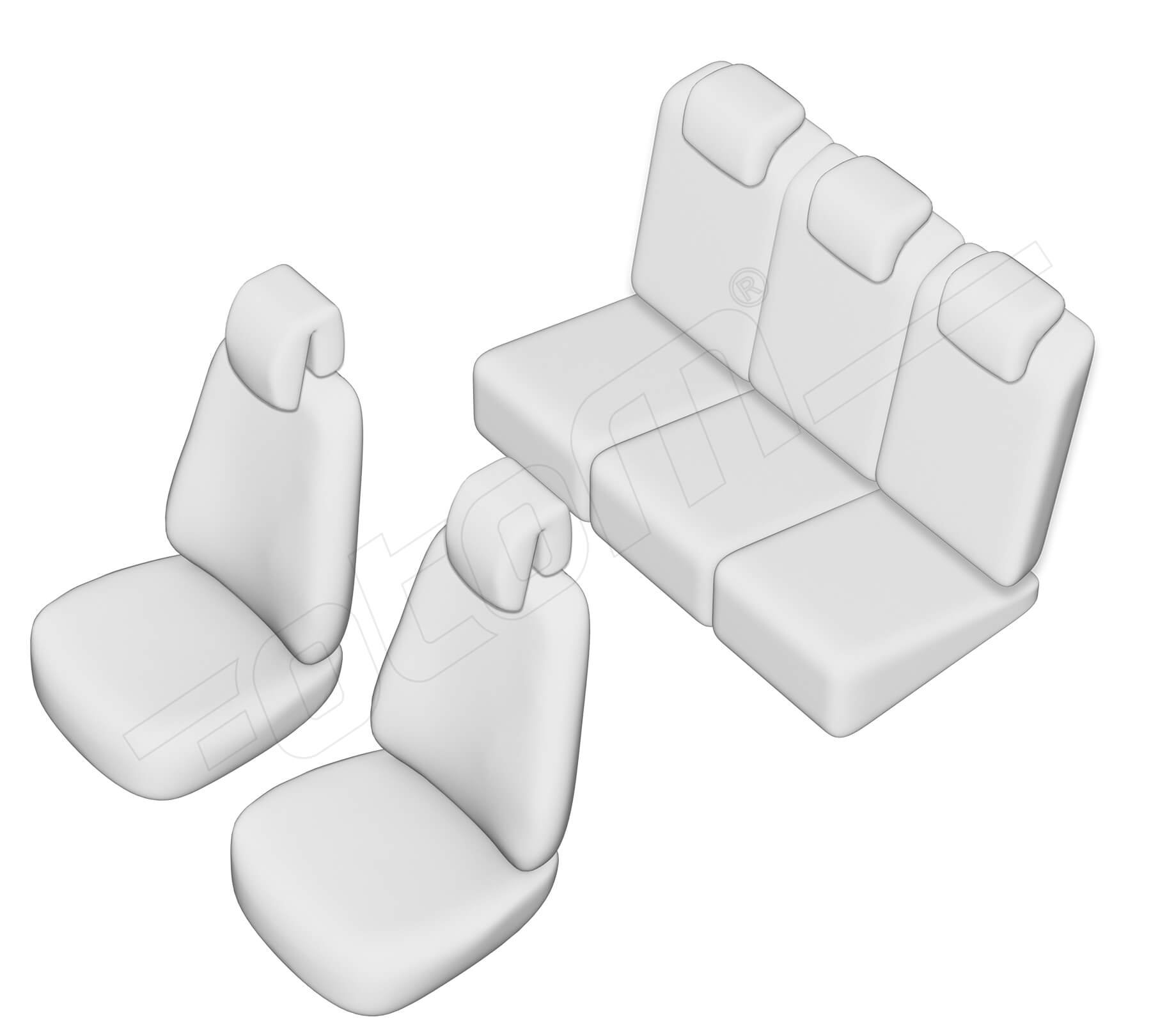 Stoelhoezen Renault Scenic 2010-2017, set van 5