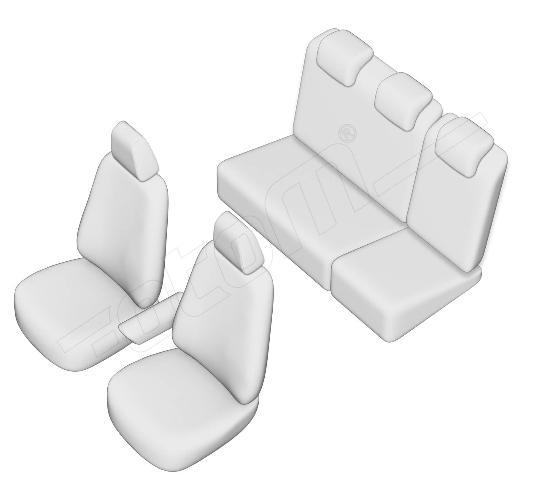 Stoelhoezen Renault Fluence 2009-2016, set van 5