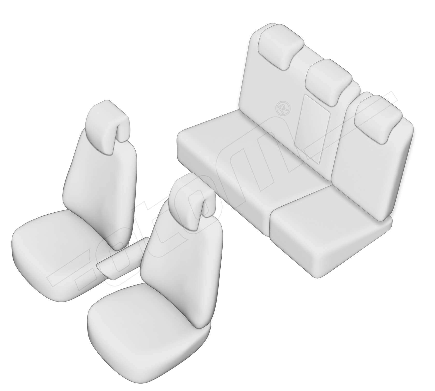 Stoelhoezen Renault Megane 2009-2016, set van 5