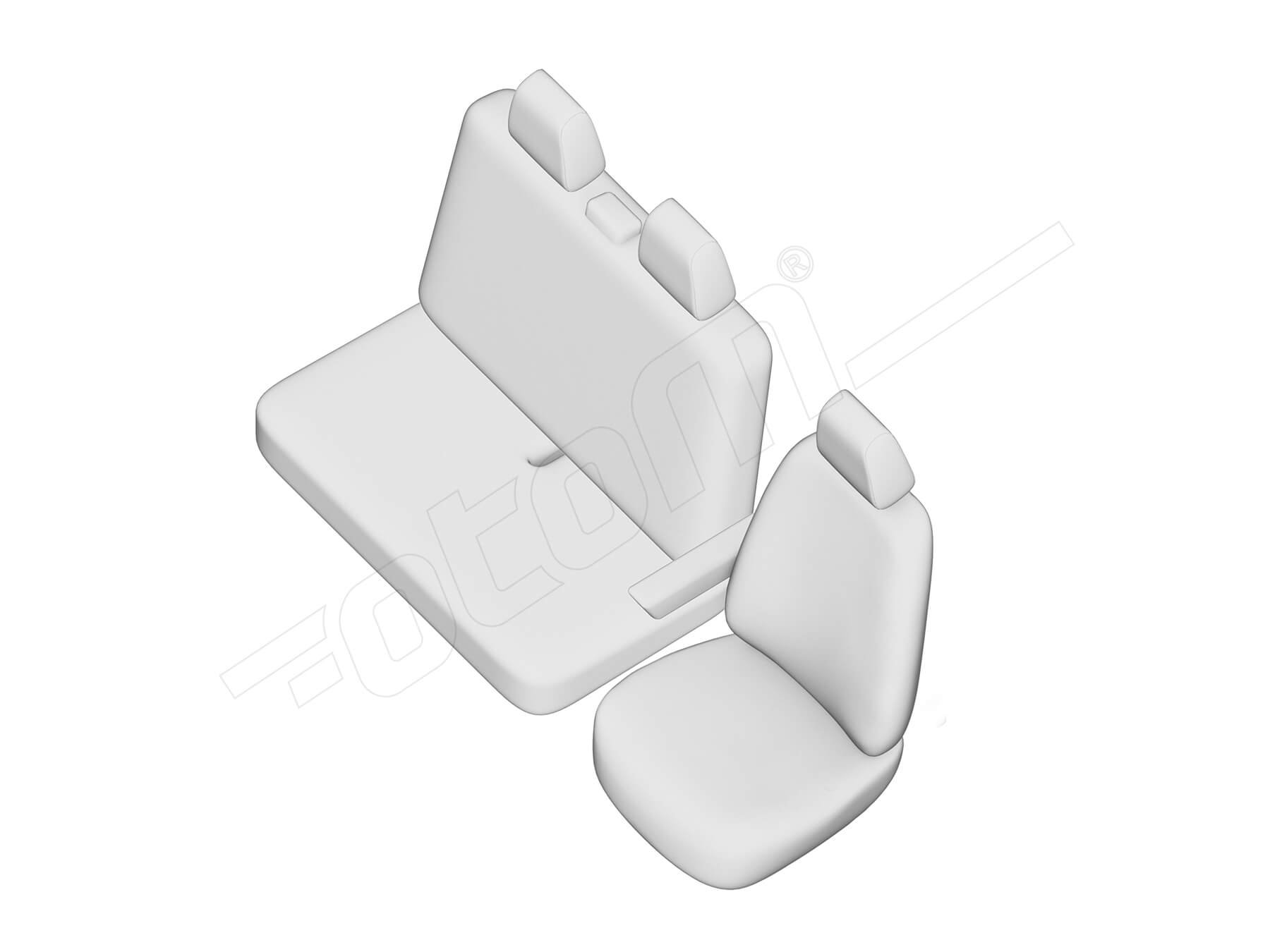Stoelhoezen Renault Master 1998-2010, set van 3