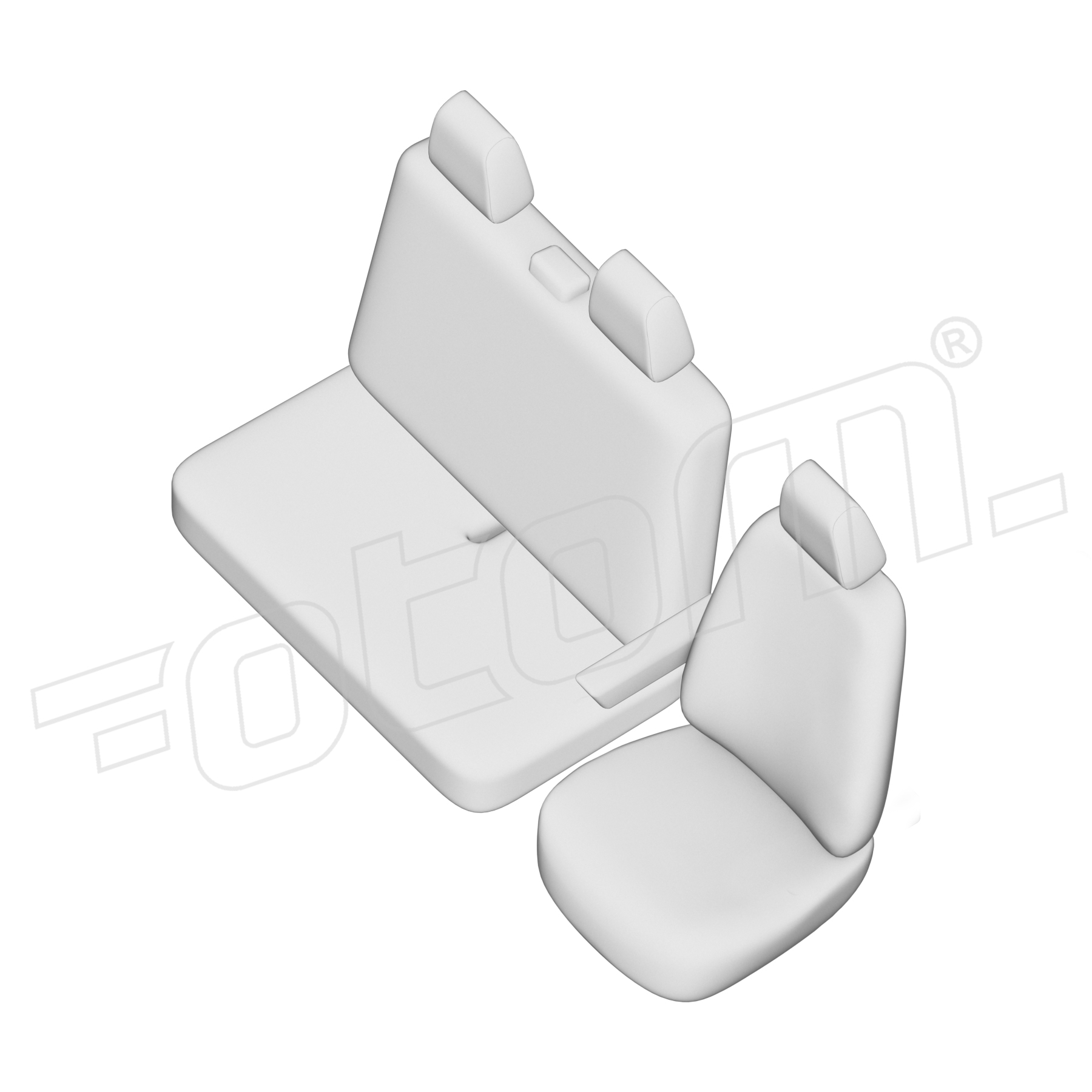 Stoelhoezen Renault Master 2011-2019, set van 3