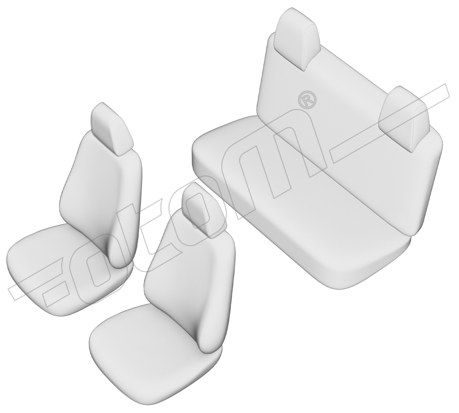 Stoelhoezen Renault Megane 1996-2004, set van 5