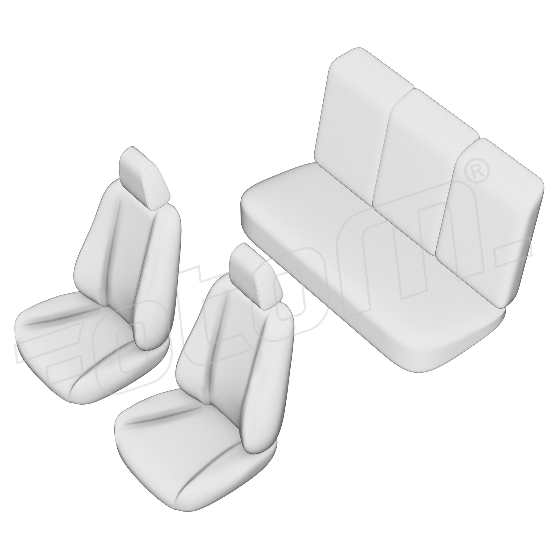 Stoelhoezen Renault 11 1983-1995, set van 5