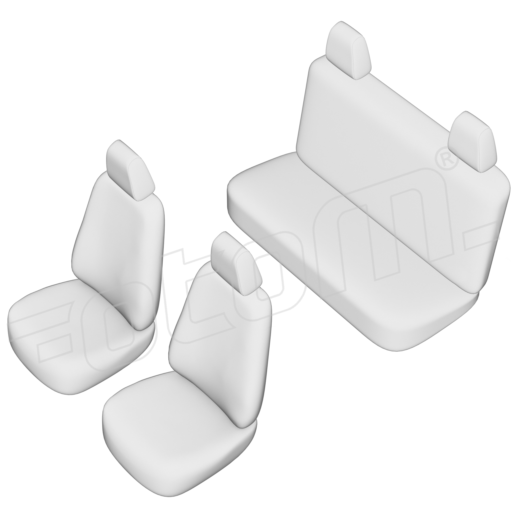 Stoelhoezen Renault 19 1993-2002, set van 5