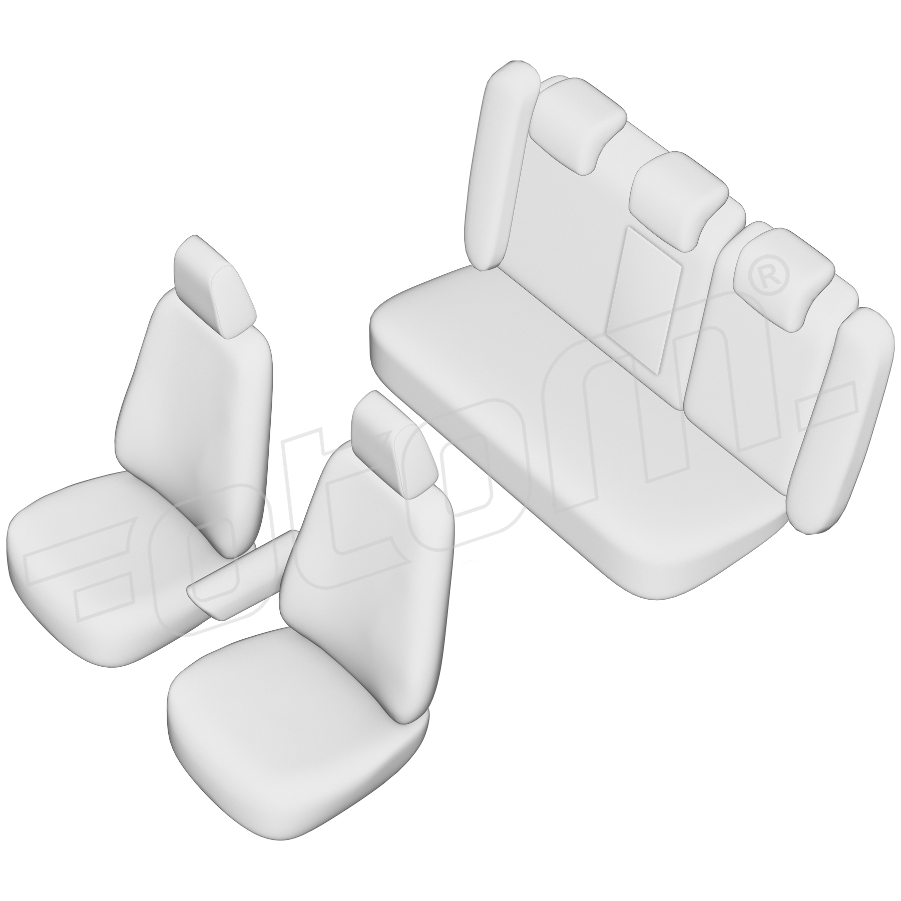 Stoelhoezen Seat Exeo 2008-2013, set van 5