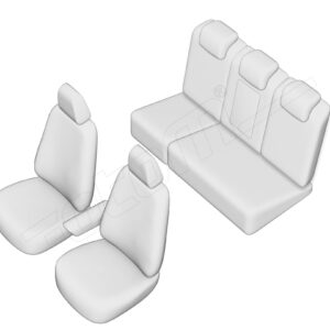 Stoelhoezen Skoda Kodiaq 2017-2021, set van 5