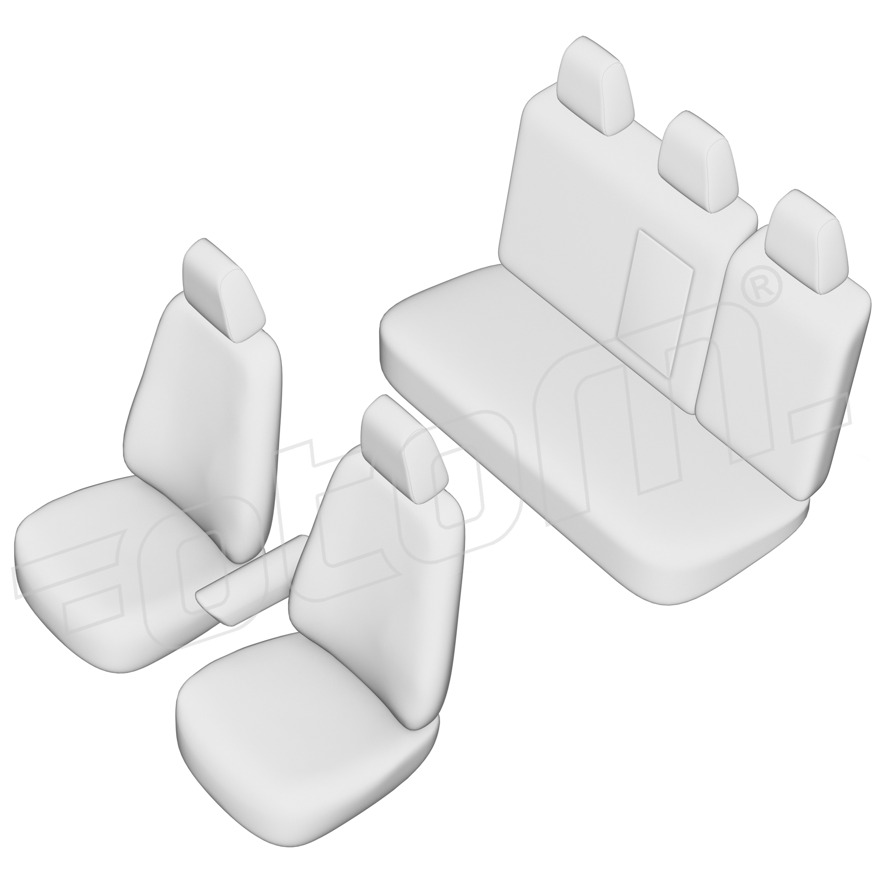 Stoelhoezen Skoda Octavia 2020-heden, set van 5