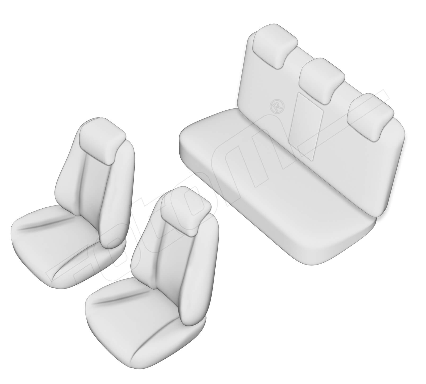 Stoelhoezen SsangYong Actyon Sports 2005-2013, set van 5