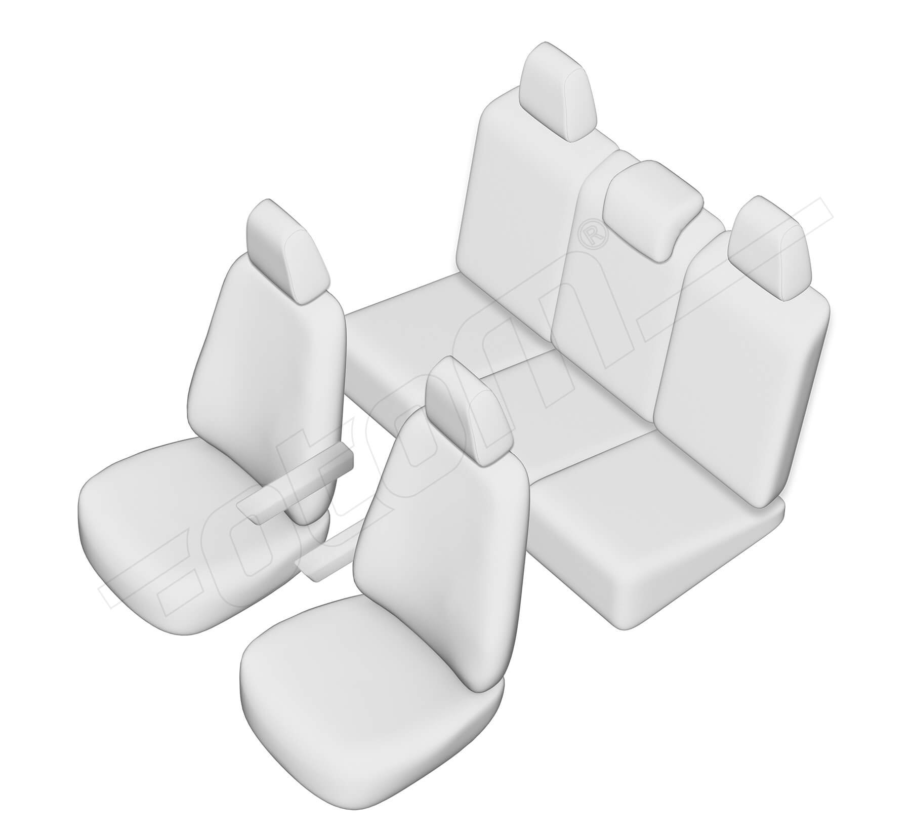 Stoelhoezen Toyota Verso 2002-2009, set van 5