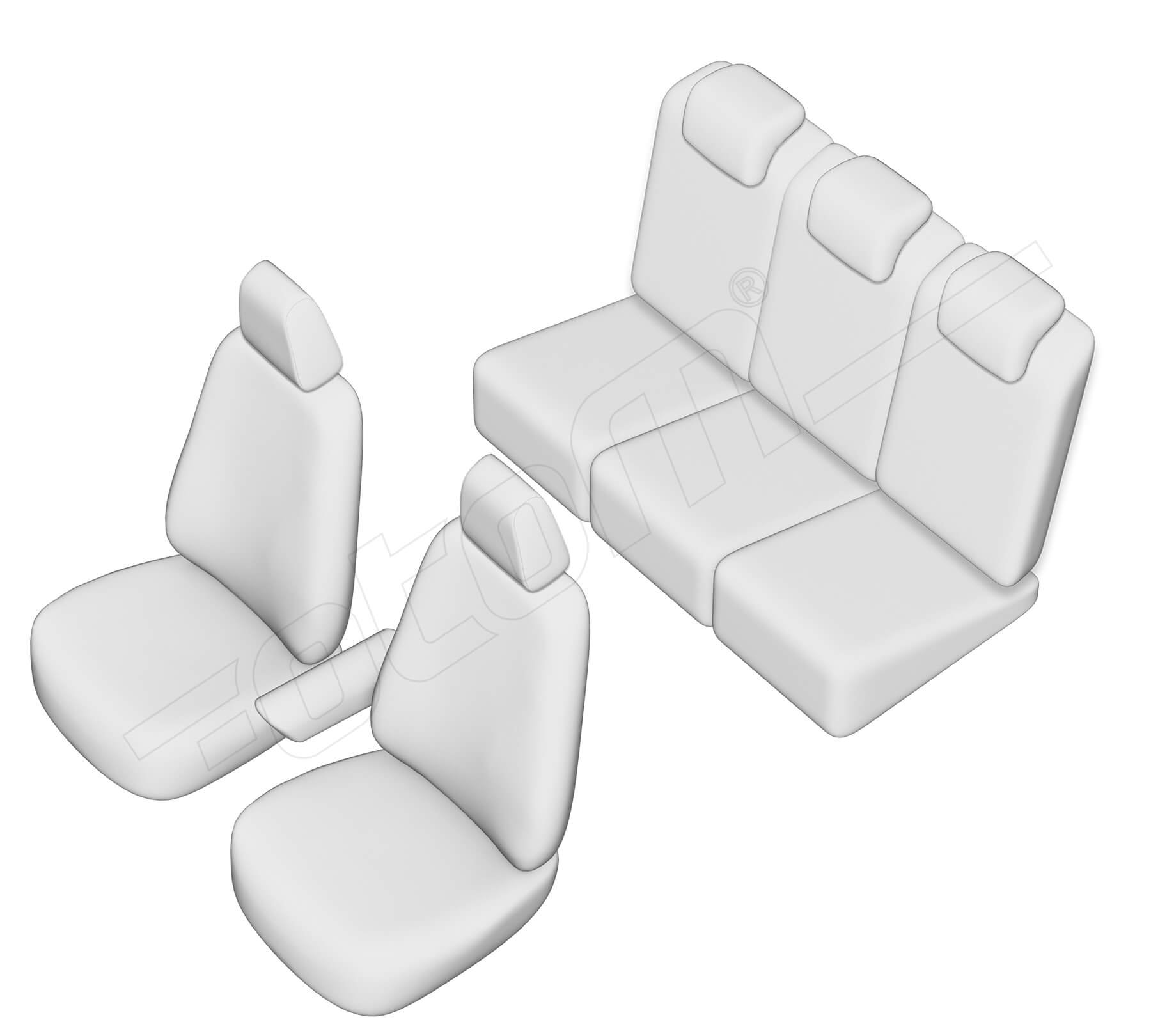 Stoelhoezen Toyota Verso 2002-2009, set van 5