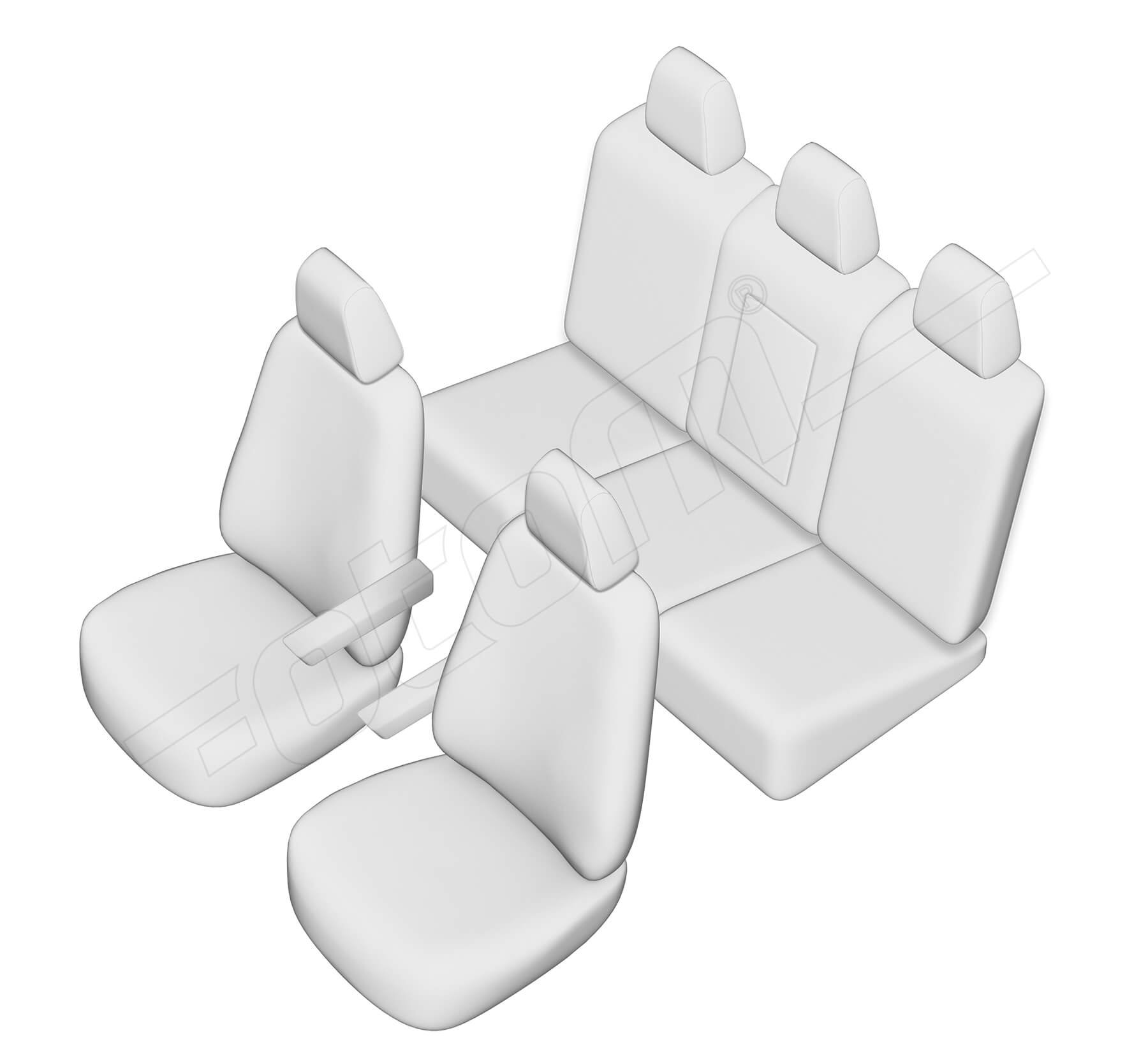 Stoelhoezen Toyota Verso 2010-2019, set van 5