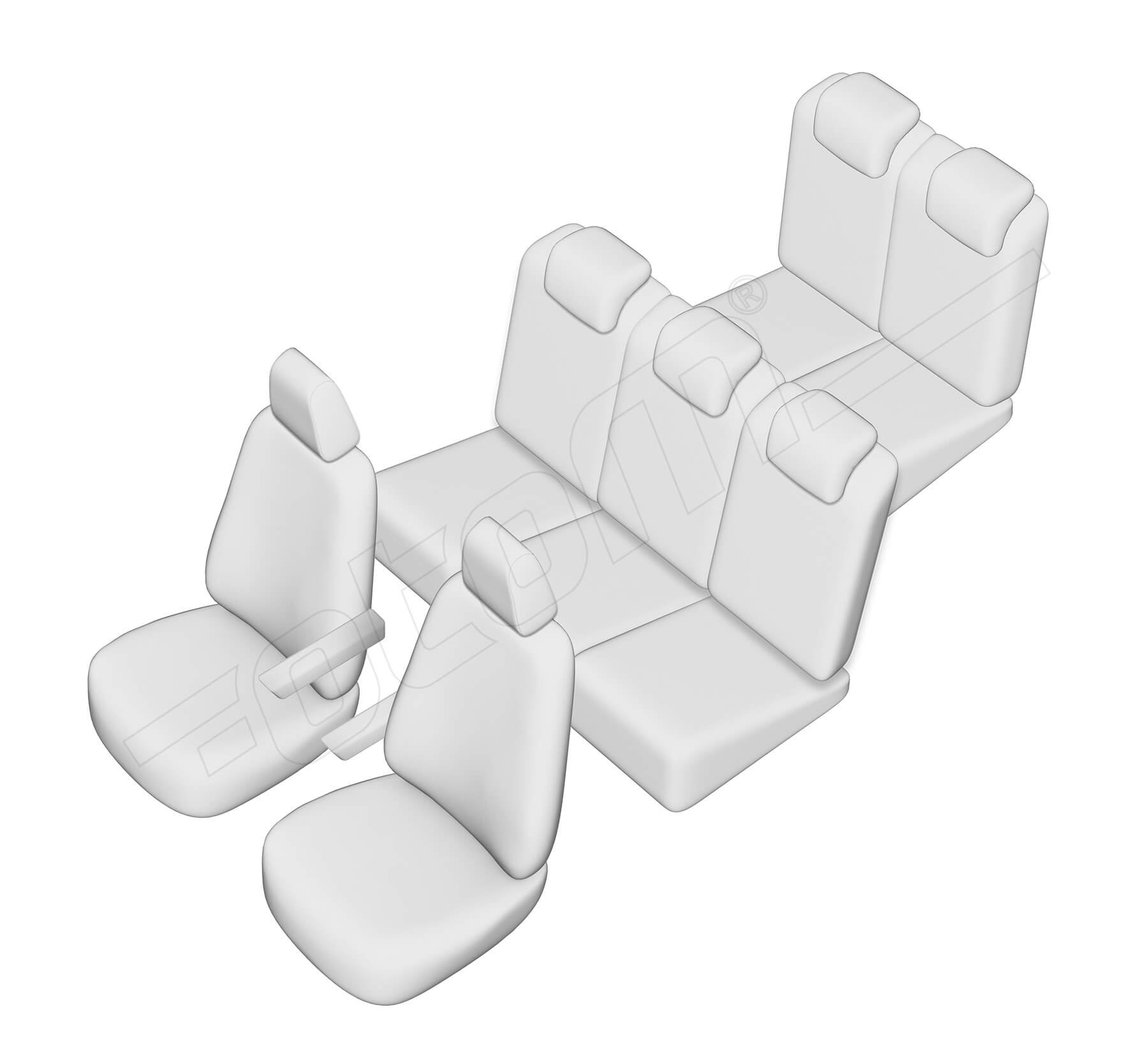 Stoelhoezen Toyota Verso 2010-2019, set van 7