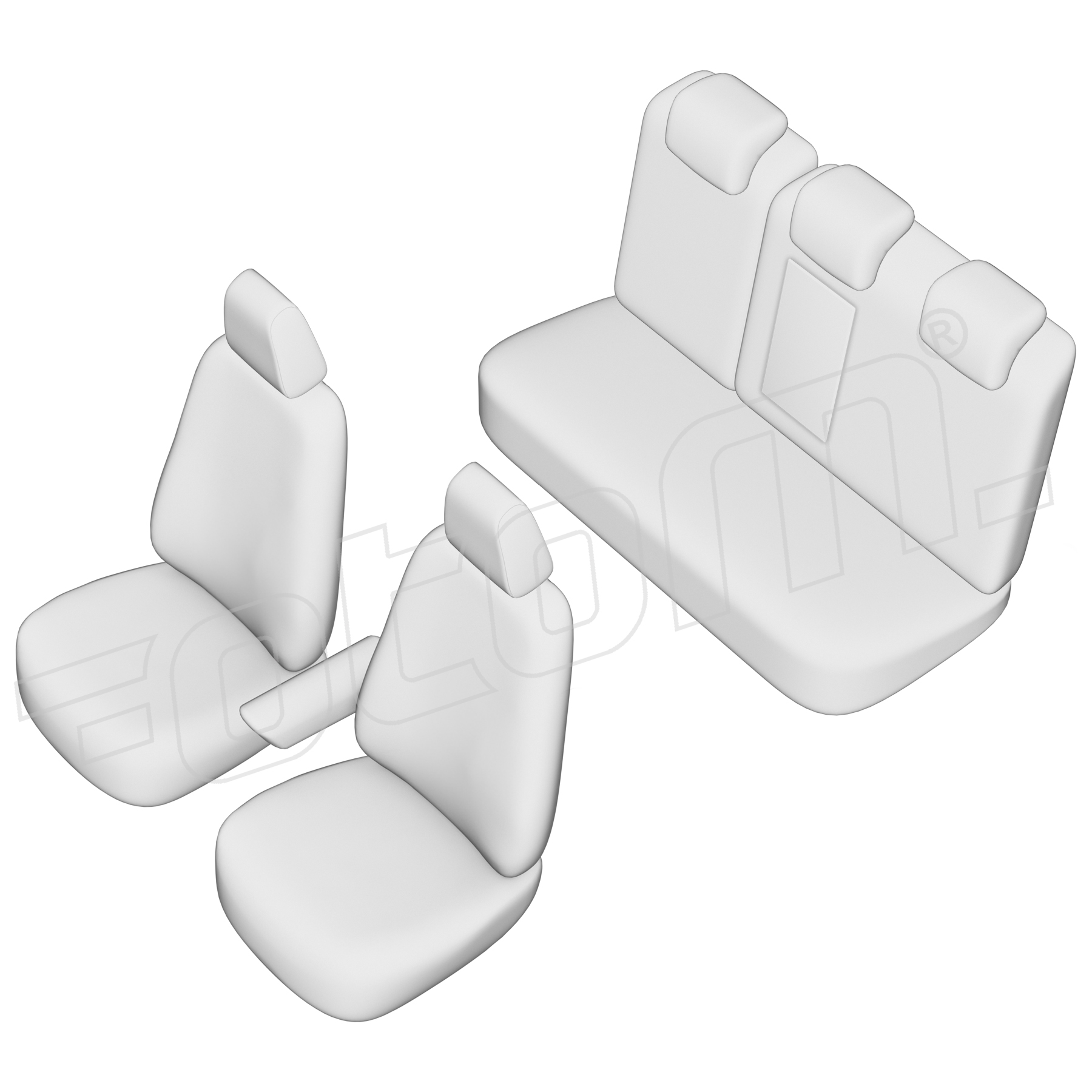Stoelhoezen Toyota RAV4 2013-2019, set van 5