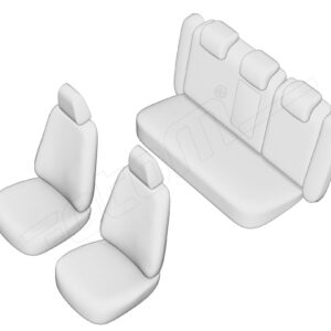 Stoelhoezen Toyota Avensis 2015-2018, set van 5