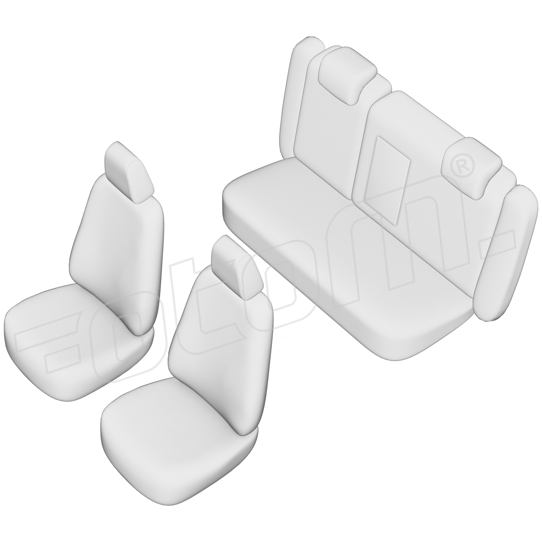 Stoelhoezen Toyota Carina 1992-2001, set van 5