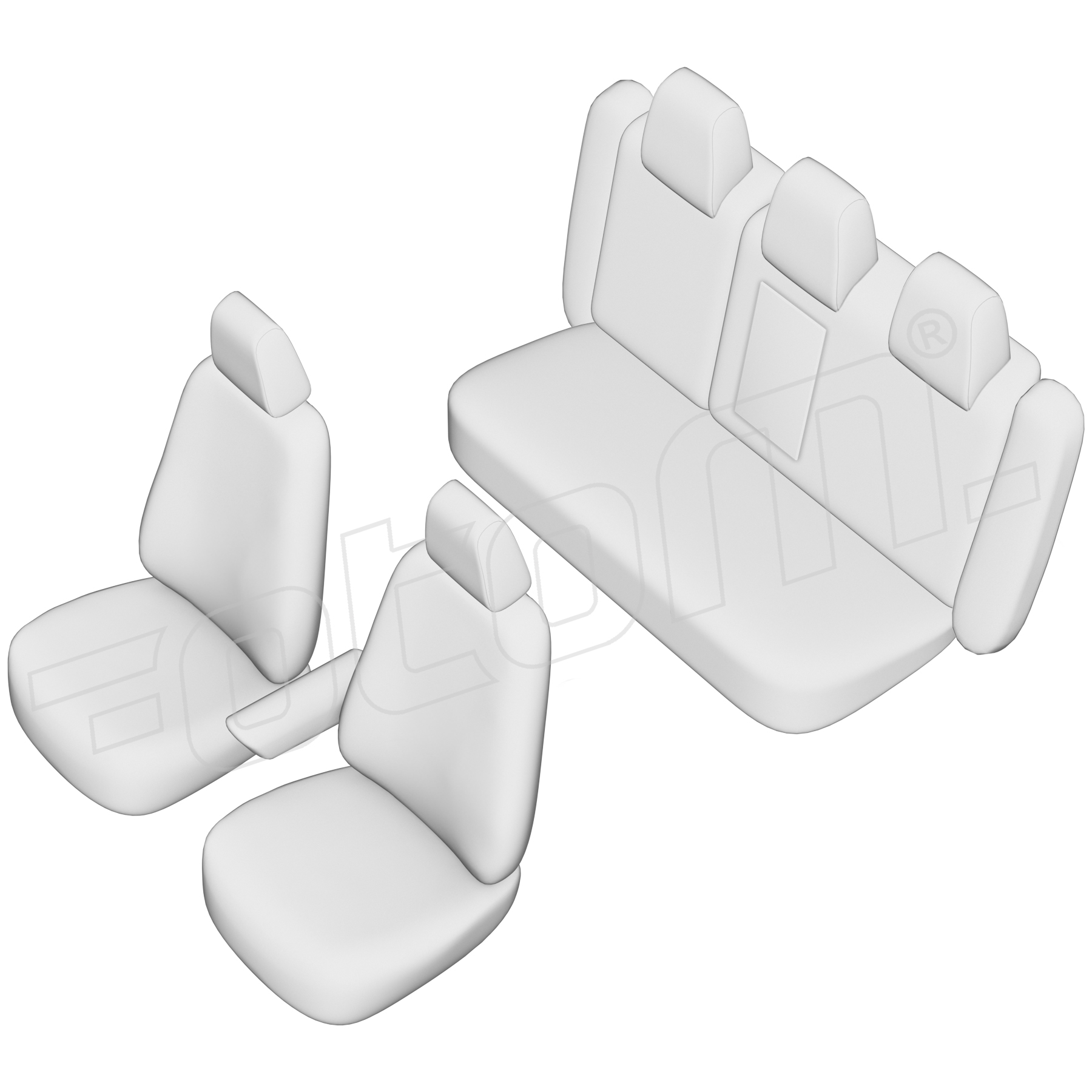 Stoelhoezen Toyota Camry 2017-heden, set van 5