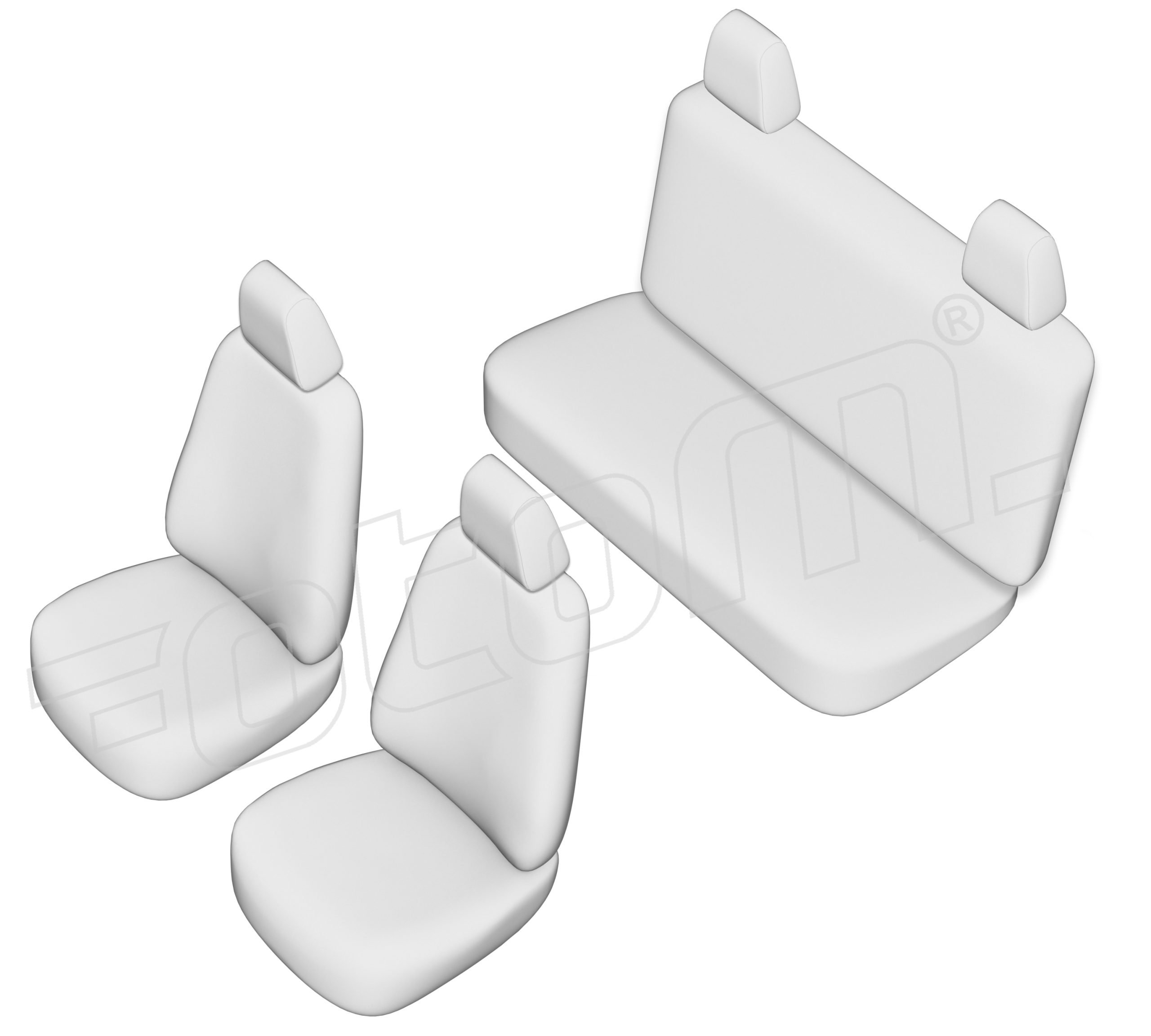 Stoelhoezen Toyota Hilux 2006-2014, set van 5