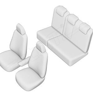 Stoelhoezen Volkswagen Tiguan 2008-2011, set van 5