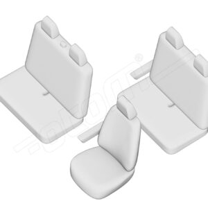 Stoelhoezen Volkswagen Transporter T4 1992-2003, set van 5