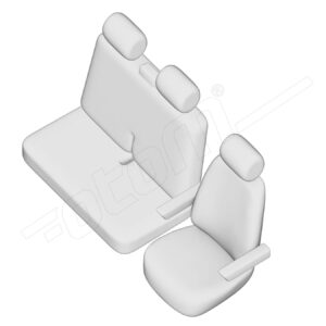 Stoelhoezen Volkswagen Transporter T5 2004-2015, set van 3