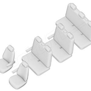 Stoelhoezen Volkswagen Caravelle T-5 2004-2015, set van 9