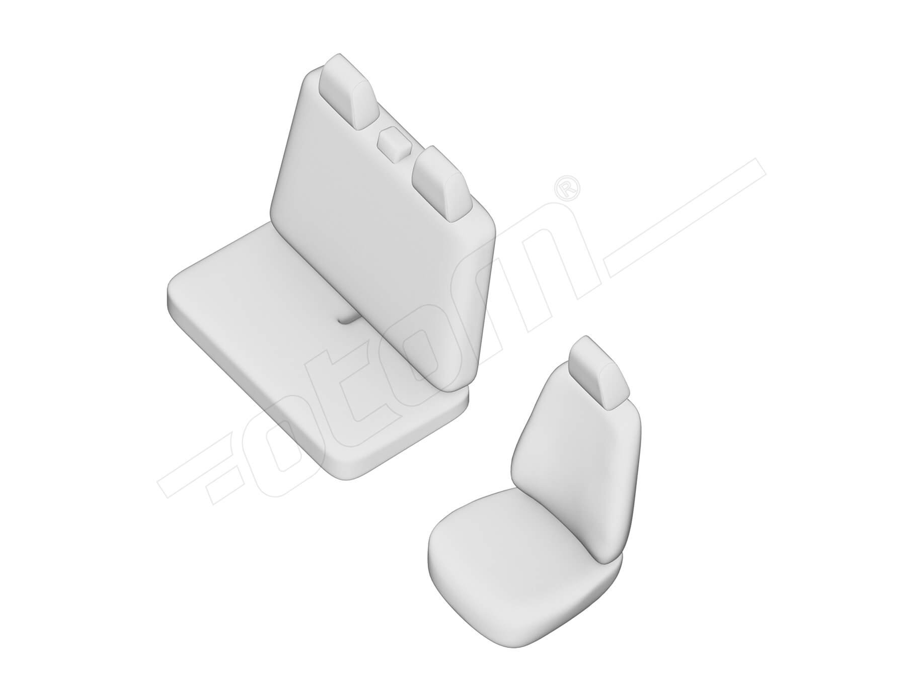 Stoelhoezen Volkswagen Volt 1998-2006, set van 3
