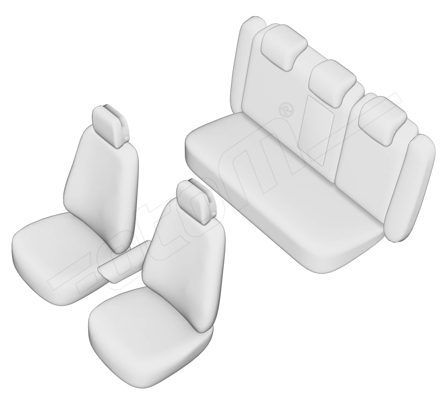 Stoelhoezen Volkswagen CC 2008-2017, set van 5