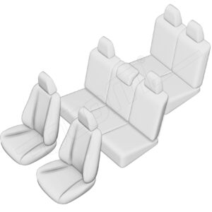 Stoelhoezen Volkswagen Touran 2003-2015, set van 7