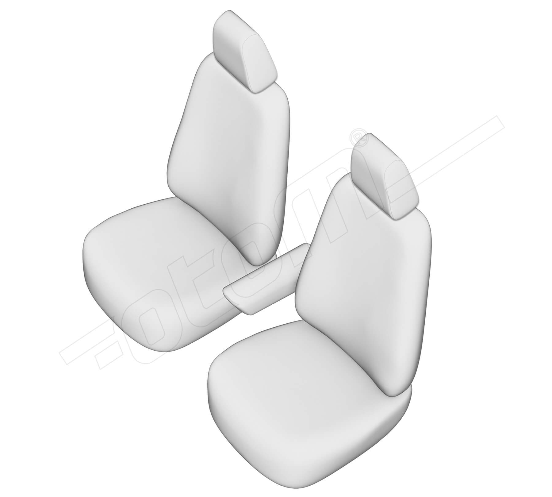 Stoelhoezen Volkswagen Polo 2009-2017, set van 2
