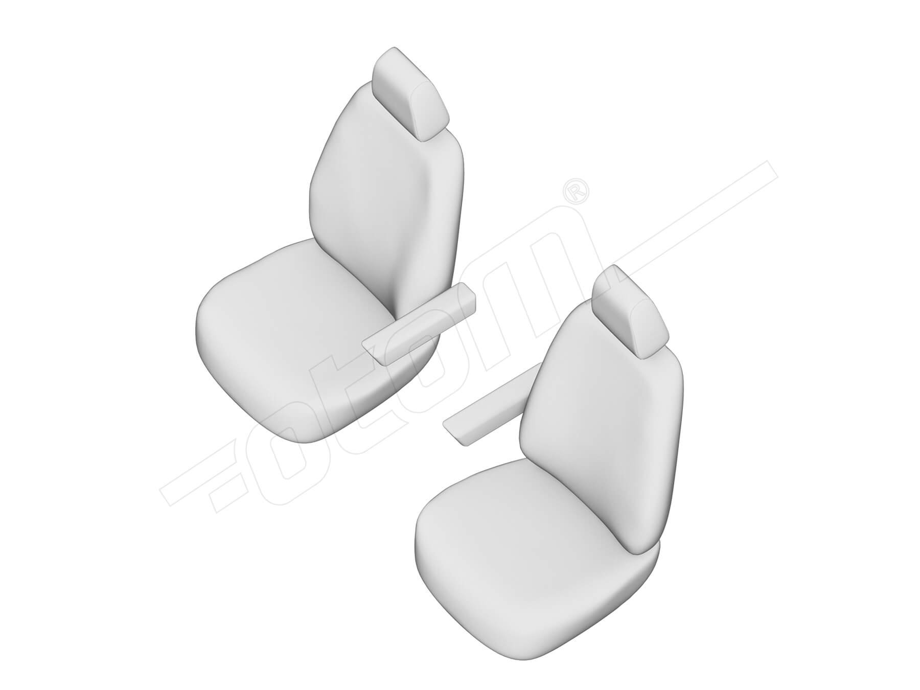 Stoelhoezen Volkswagen Transporter T4 1992-2003, set van 2