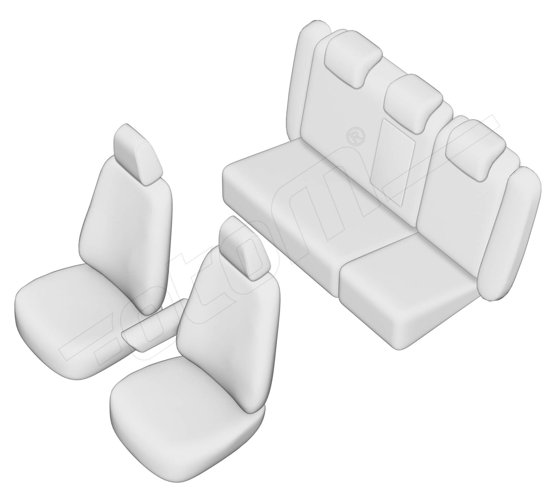 Stoelhoezen Volkswagen Passat 2011-2015, set van 5
