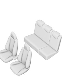 Stoelhoezen Volkswagen Polo 2009-2017, set van 5