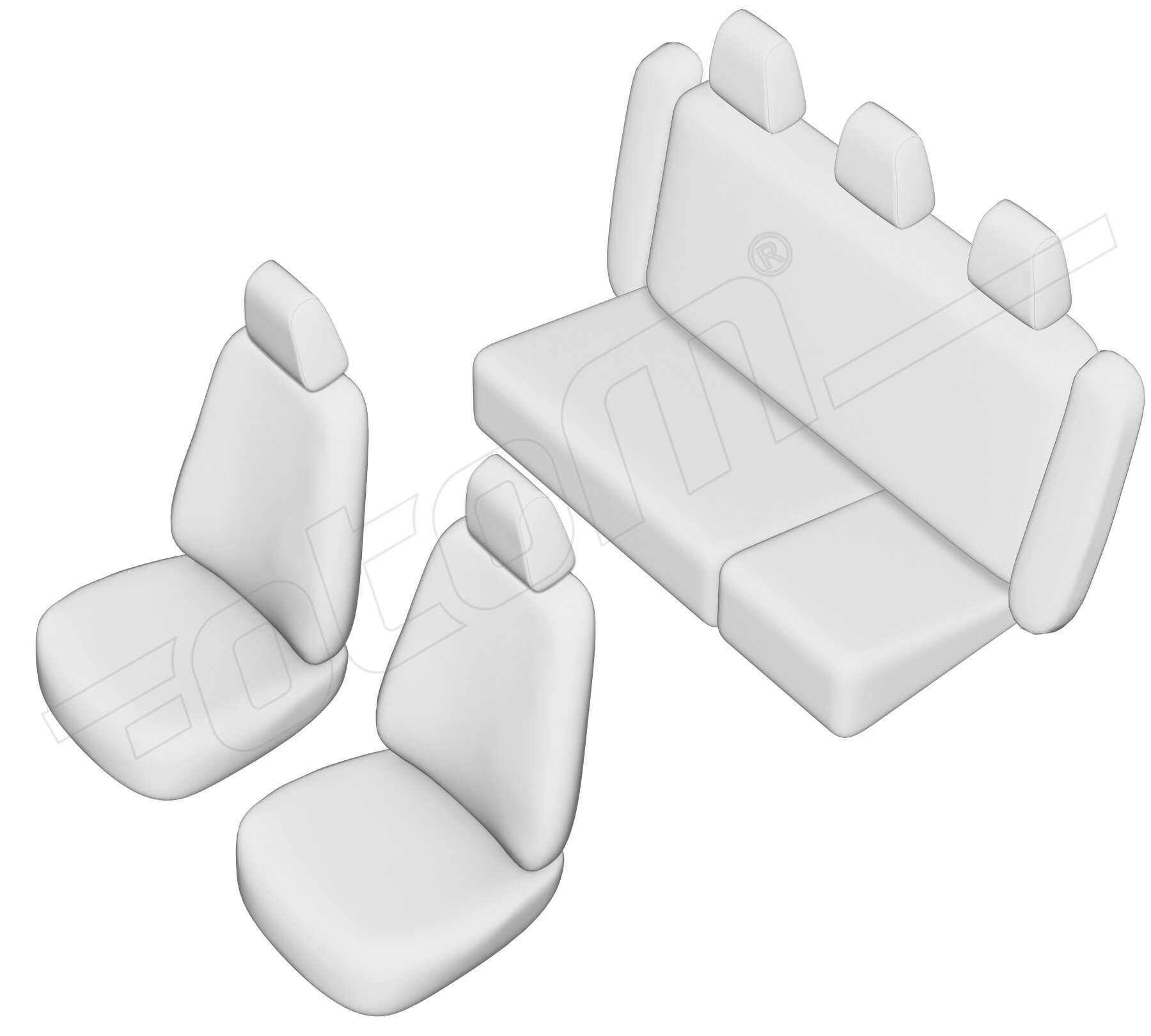 Stoelhoezen Rover 45 2000-2005, set van 5