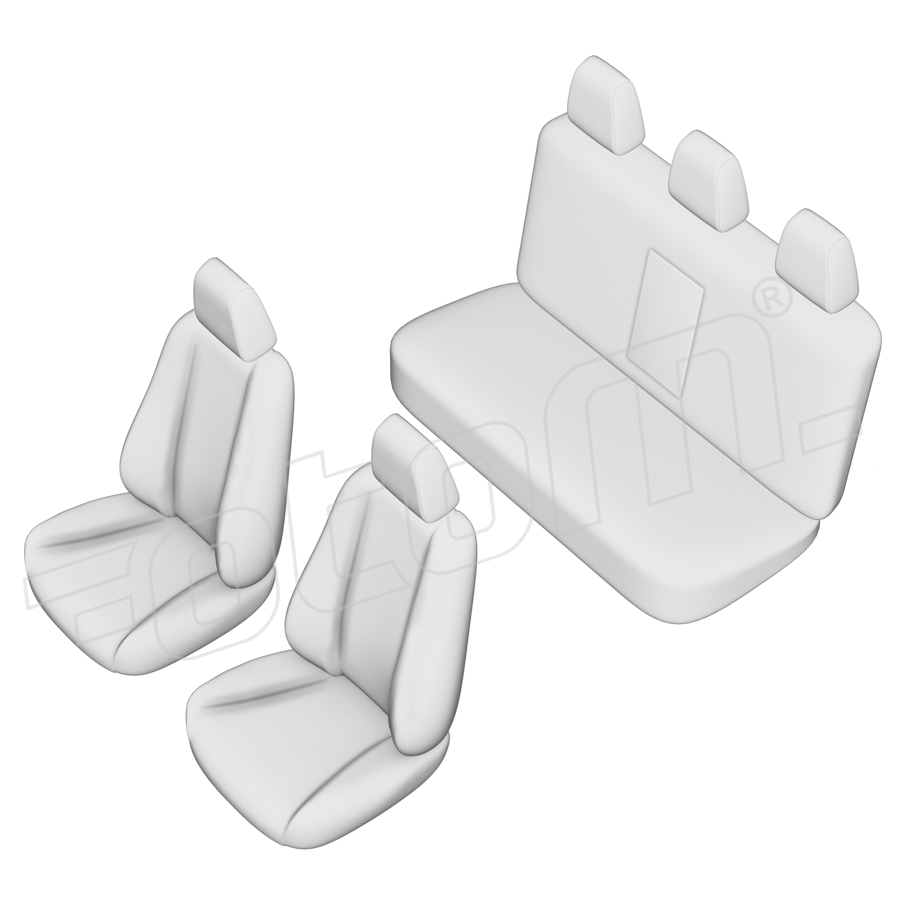 Stoelhoezen Subaru Legacy 2003-2009, set van 5