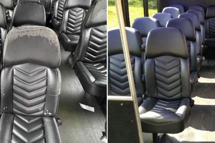 Bus met compleet nieuwe stoelen